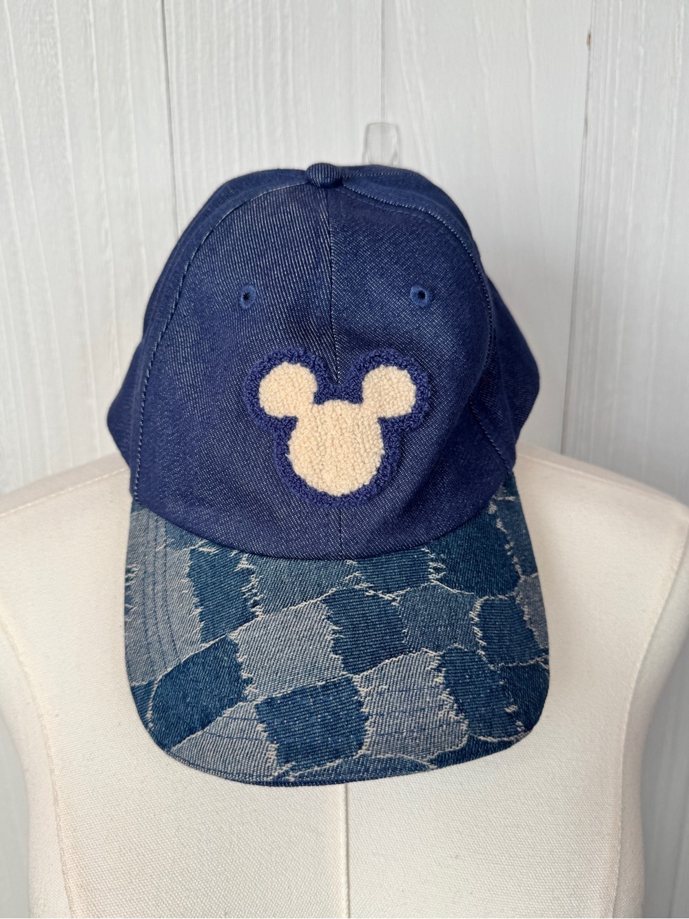 Disney Mickey Mouse Denim Patchwork Baseball Hat